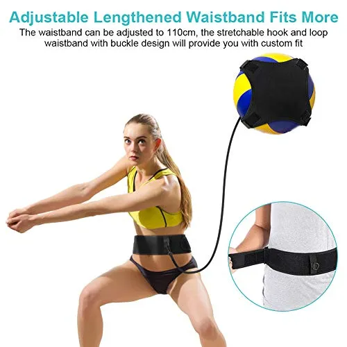 Volleyball Training Equipment Aid, Football Kick Trainer, Adjustable Solo Practice Soccer Volleyball Trainer for Kids Youth Adult, Fits Size 3, 4, 5