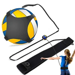 Volleyball Training Equipment Aid, Football Kick Trainer, Adjustable Solo Practice Soccer Volleyball Trainer for Kids Youth Adult, Fits Size 3, 4, 5