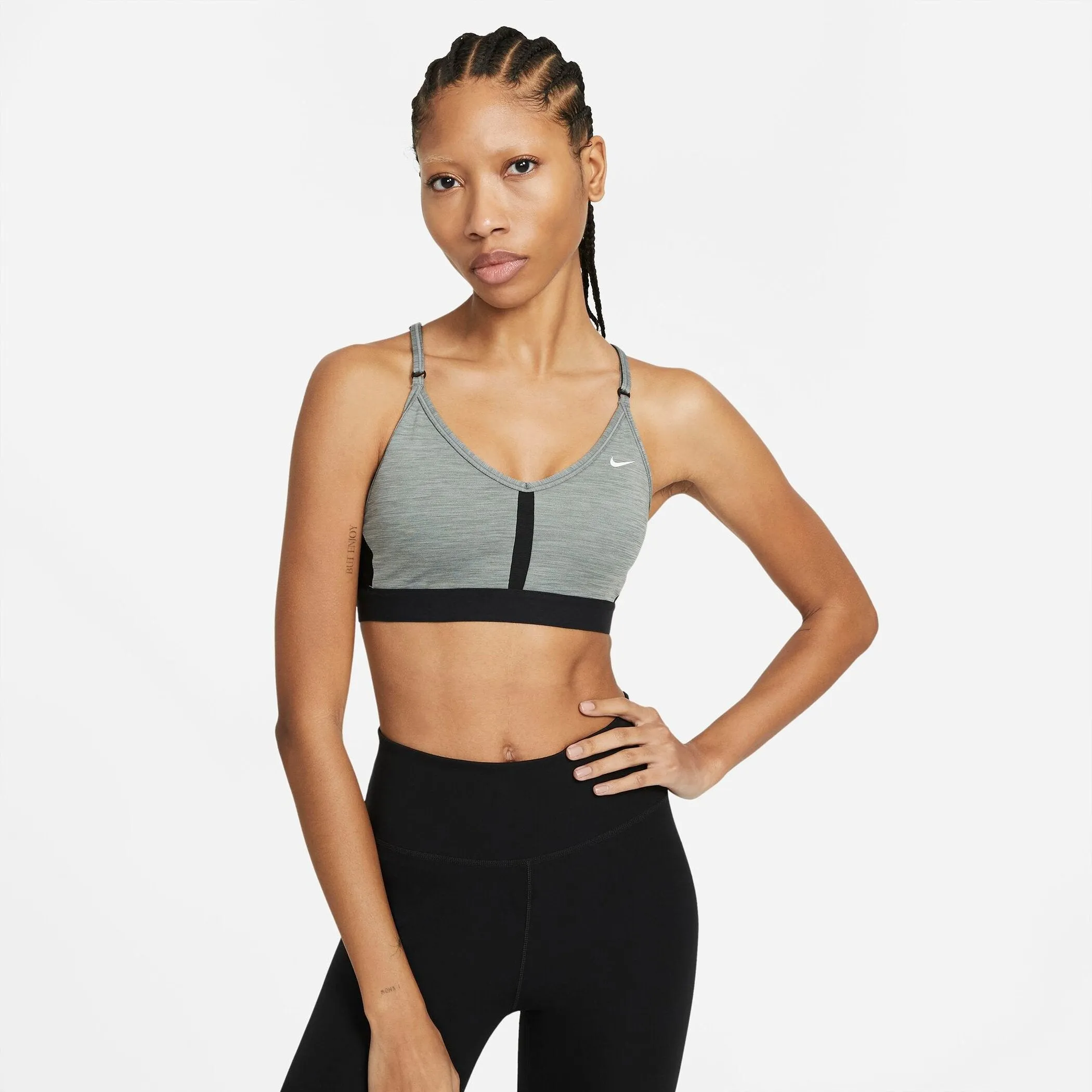 W NK DF INDY V-NECK BRA