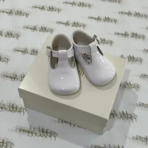 White Patent Pram Shoes