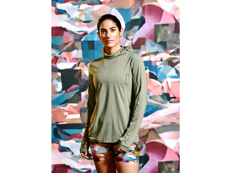 Women's Janji Sunchaser Hooded Long Sleeve -Running Shirt