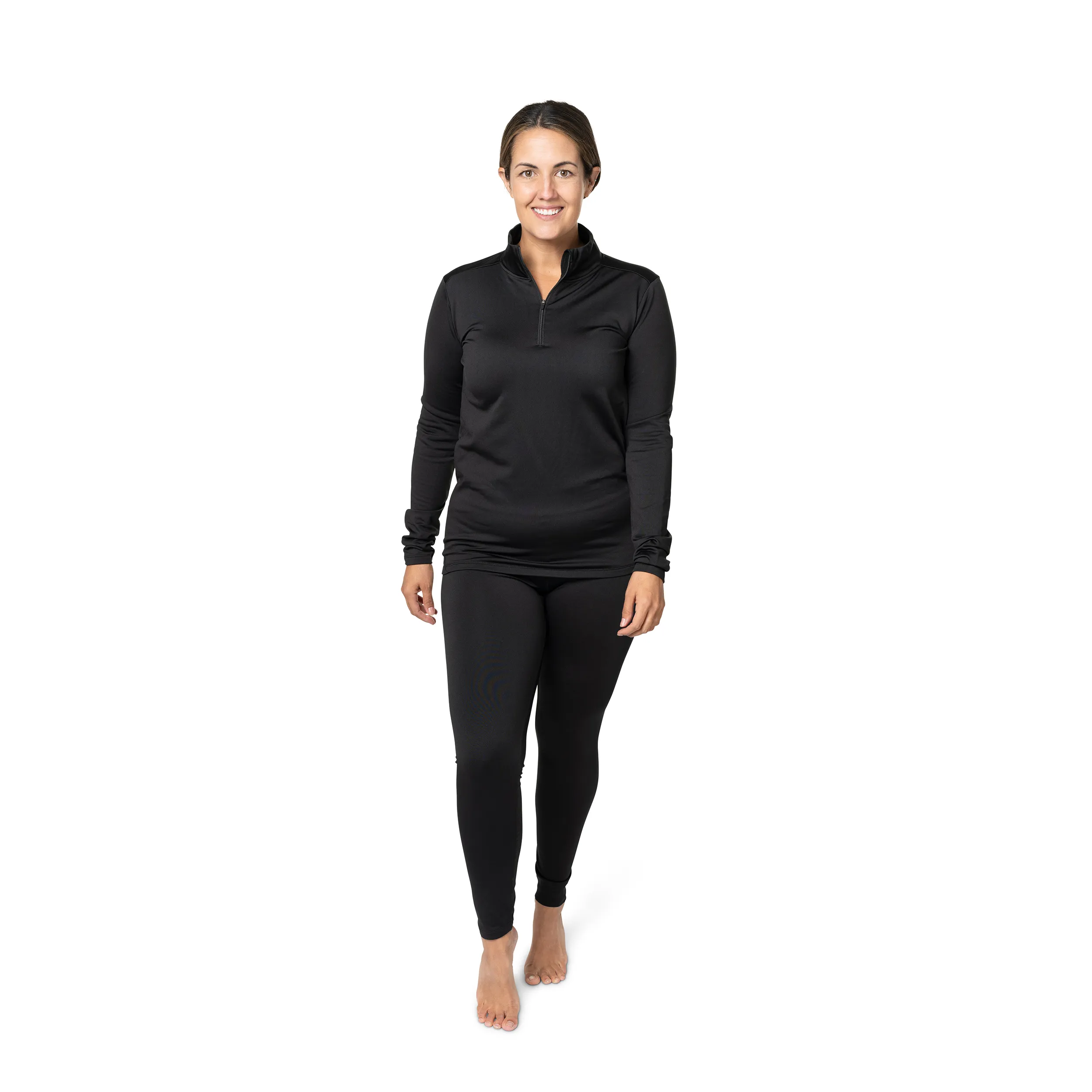 Women's Micro Fleece Zip-T - Black