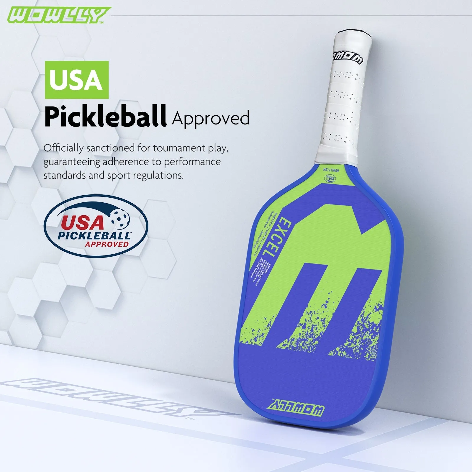 Wowlly Excel Pickleball Paddle (Blue & Green)