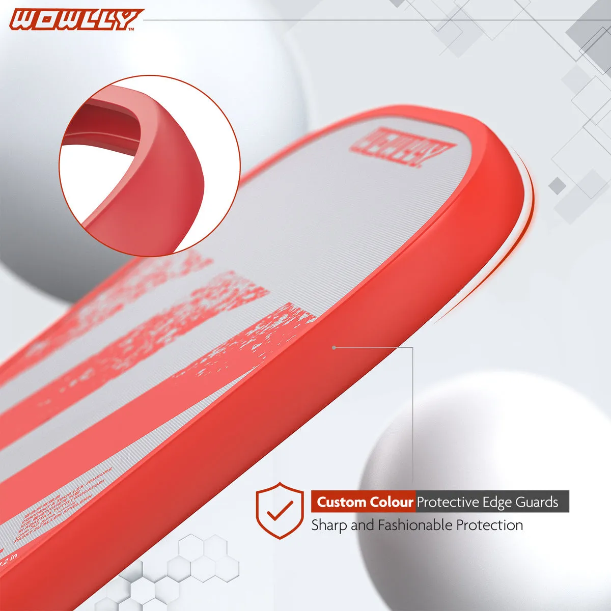 Wowlly Excel Pickleball Paddle (Grey & Red)