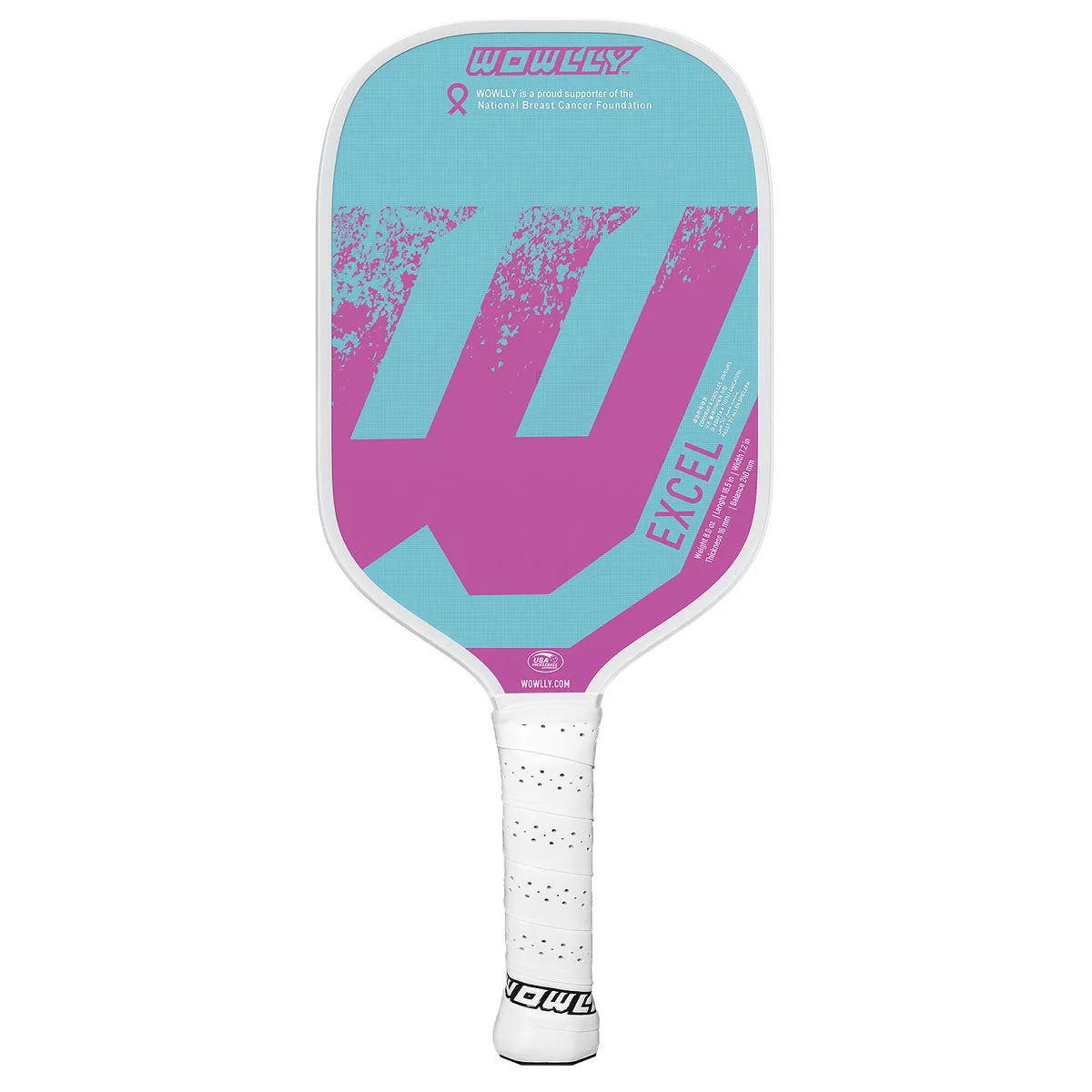Wowlly Excel Pickleball Paddle (Light Blue & Pink)