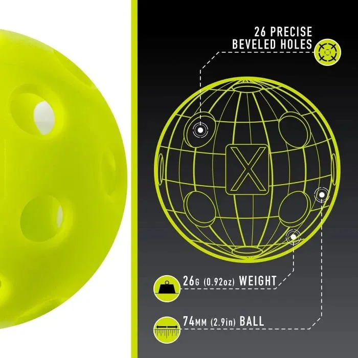 X-26 Indoor Pickleballs - 3 Pack
