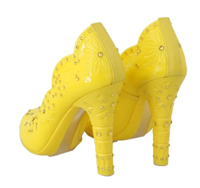 Yellow CINDERELLA Crystal Shoes