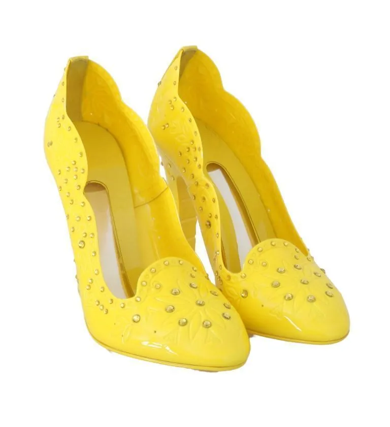 Yellow CINDERELLA Crystal Shoes